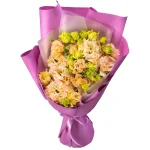 Букет из 9 персиковых эустом